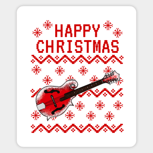 Mandolin Ugly Christmas Mandolinist Folk Musician Sticker